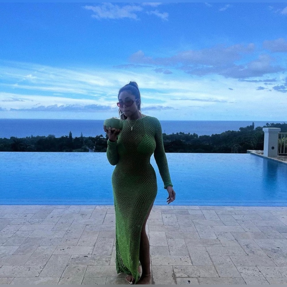 Ibiza Dress (cover up) by Shondel in Lime, size medium (as seen on celebrities) - Picture 9 of 13